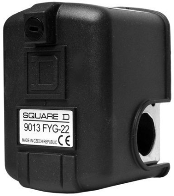 Механичен двуполюсен пресостат за помпа City Pumps SQUARE D, 5.4-7 бар, 1/4" (50018/1)