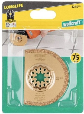 Нож за многофункционален осцилатор Wolfcraft Expert, Starlock, 75 мм, HM стомана (4245000)