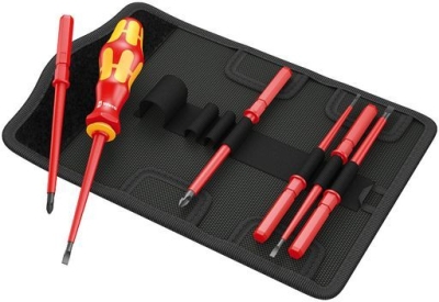 Комплект електрически отвертки Wera Kraftform Kompakt VDE 7 Universal 1, 1000V VDE, SB/PH, 6 бр. (05006600001)