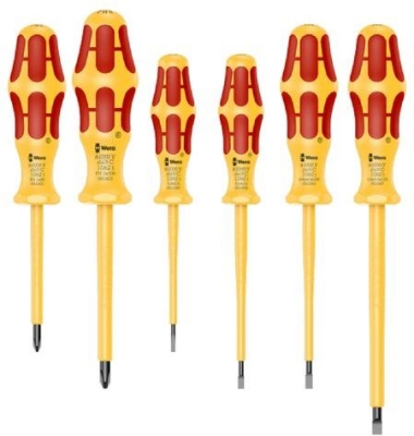 Комплект електрически отвертки Wera Kraftform VDE 1060 i/1062 i/6, 1000V VDE, SB/PH 6 бр. (05051575001)