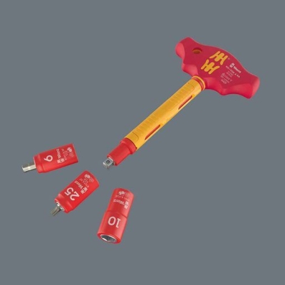 Комплект електрически отвертки и вложки Wera Kraftform Kompakt VDE 24 Allrounder Set 1, 1000V VDE, SB/PH/PZ/TX, 25 бр. (05006632001)