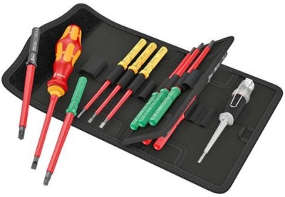 Комплект електрически отвертки Wera Kraftform Kompakt VDE 60 i/65 i/67 i/16, 1000V VDE, SB/PH/PZ/TX/SW, 16 бр. (05006607001)