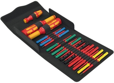 Комплект електрически отвертки Wera Kraftform Kompakt VDE Safe Set 1, 1000V VDE, SB/PH/PZ/TX/SW, 23 бр. (05006633001)