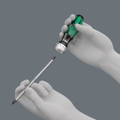 Комплект отвертка със сменяеми накрайници двустранна Wera Kraftform Kompakt Vario RA SB, 7 бр. (05073665001)