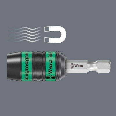 Държач на битове Wera 887/4 RR Rapidaptor, 1/4", 57 мм (05052490001)