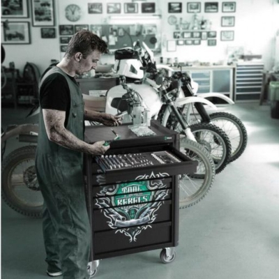 Метален подвижен шкаф с инструменти Wera 9700 Tool Rebel, 95 бр., 785x518x1020 мм, 250 кг, черен (05150130001)