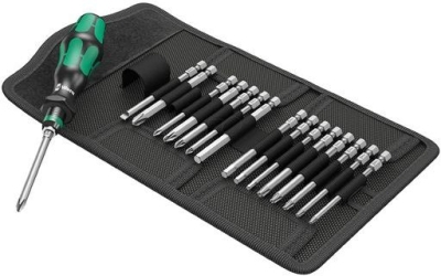 Комплект отвертка със сменяеми накрайници двустранна Wera Kraftform Kompakt 60, 17 бр. (05059295001)