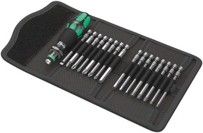 Комплект отвертка със сменяеми накрайници двустранна Wera Kraftform Kompakt 60, 17 бр. (05059295001)