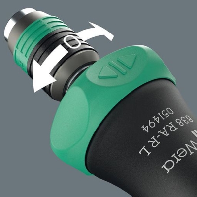 Комплект отвертка със сменяеми накрайници двустранна Wera Kraftform Kompakt 60 RA-R 1, 17 бр. (05051530001)