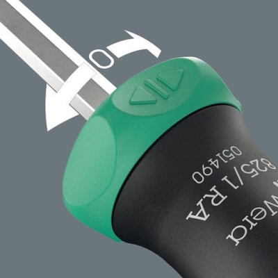 Комплект отвертка със сменяеми накрайници двустранна Wera Kraftform Kompakt 27 RA 1, 6 бр. (05051517001)