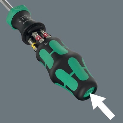Комплект отвертка със сменяеми накрайници двустранна Wera Kraftform Kompakt 27 RA 1, 6 бр. (05051517001)