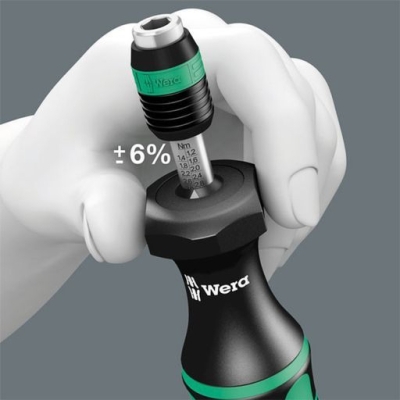 Динамометрична отвертка с държач за битове Wera Kraftform 7400, 1/4"x142 мм, 0.9-1.5 Nm (05074774001)