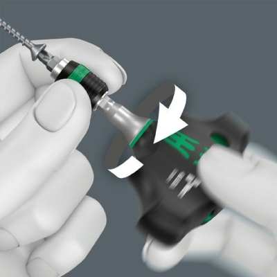 Комплект отвертка с тресчотен механизъм и битове Wera Kraftform Kompakt 400 RA Set 1, 17 бр. (05023471001)