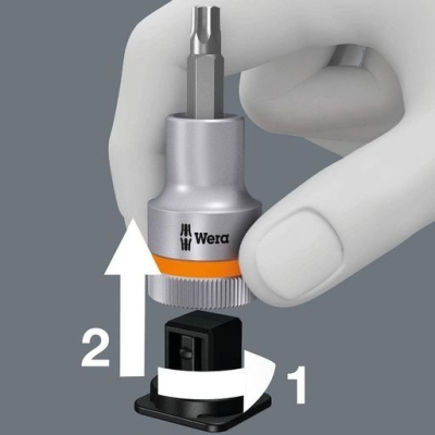 Комплект гедоре вложки с накрайници Wera 8767 C TORX HF 3 Zyklop, 9 бр., TX20-60, 1/2", 140 мм (05004212001)