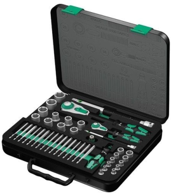 Комплект гедоре вложки с тресчотка и накрайници Wera 8100 SA/SC 2 Zyklop, 43 бр., 4-24 мм, 1/2", 1/4" (05160785001)
