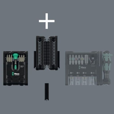 Комплект битове Wera Tool-Check Modular Micro 1, PH/PZ/SB/TX/SW, магнитен държач 30 мм, 21 бр. (05049002001)