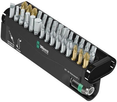 Комплект битове Wera Bit-Check 30 Universal 1, PH/PZ/SB/TX/SW, магнитен държач 1/4", 30 бр. (05056440001)
