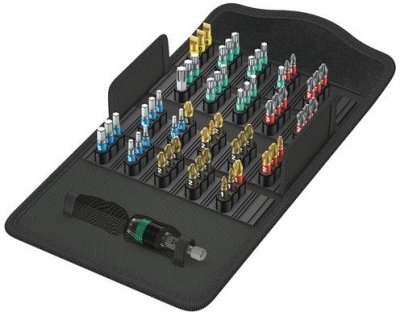 Комплект битове Wera Bit-Safe 61 BiTorsion 1, PH/PZ/SB/TX/SW, магнитен държач 1/4", 61 бр. (05057441001)