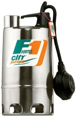 Електрическа потопяема дренажна помпа за мръсна вода City Pumps F1/100M Vortex, 750 W, 1.2-16.8 м3/ч, 9.5-2 м, 1 1/2 " (48TIXV14A1U)