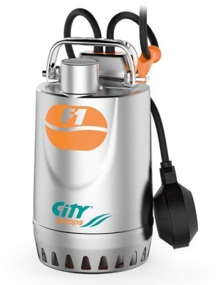 Електрическа потопяема помпа за чиста или леко замърсена вода City Pumps F1/70M, 550 W, 1.2-13.2 м3/ч, 12-3 м, 1 1/4 " (48TIX13A1)