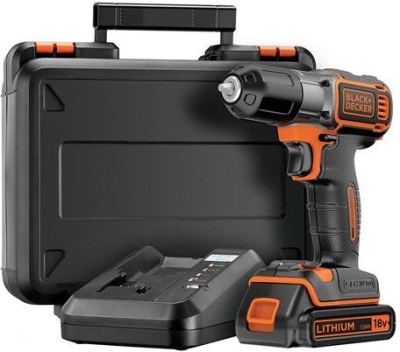 Акумулаторен винтоверт с колекторен двигател Black & Decker ASD18K, 18 V, 1.5 Ah, 16 Nm, 1-10 мм