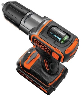 Акумулаторен винтоверт с колекторен двигател Black & Decker ASD18K, 18 V, 1.5 Ah, 16 Nm, 1-10 мм
