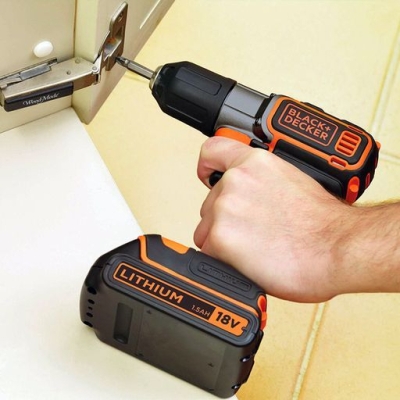 Акумулаторен винтоверт с колекторен двигател Black & Decker ASD18K, 18 V, 1.5 Ah, 16 Nm, 1-10 мм