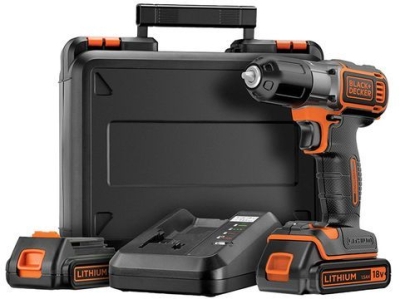 Акумулаторен винтоверт с колекторен двигател Black & Decker ASD18KB, 18 V, 1.5 Ah, 16 Nm, 1-10 мм
