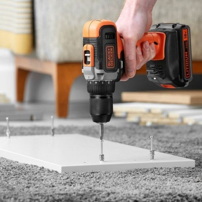 Акумулаторен винтоверт с колекторен двигател Black & Decker BCD002ME2K, 18 V, 2.5 Ah, 38 Nm, 10 мм