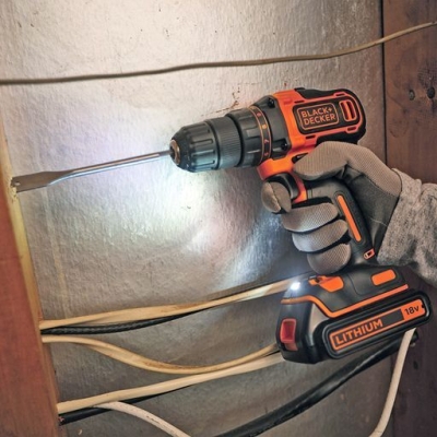 Акумулаторен винтоверт с колекторен двигател Black & Decker BDCDD186KB, 18 V, 1.5 Ah, 40 Nm, 10 мм