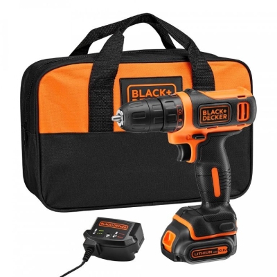 Акумулаторен винтоверт с колекторен двигател Black & Decker KFBCD600C1S, 10.8 V, 1.5 Ah, 26 Nm, 1-10 мм