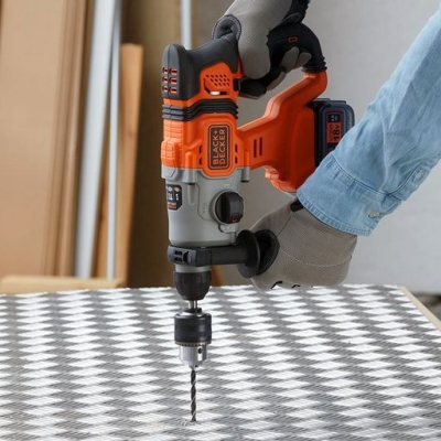 Акумулаторен перфоратор Black & Decker BCD900D1S, SDS-Plus, 18 V, 2 Ah, 1.2 J