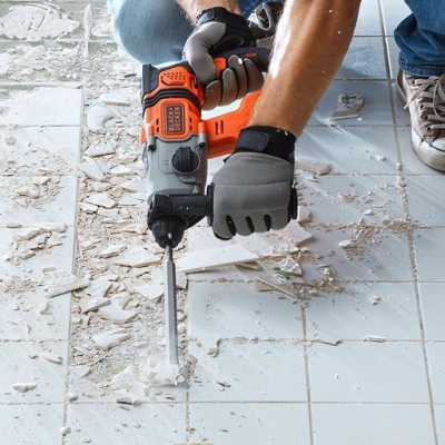Акумулаторен перфоратор Black & Decker BCD900E2K, SDS-Plus, 18 V, 2.5 Ah, 1.2 J