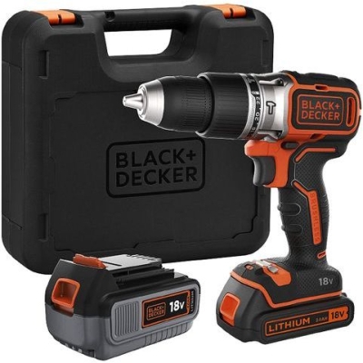 Акумулаторен ударен винтоверт Black & Decker BCD003MEM2K, 18 V, 2/4 Ah, 45 Nm, 1-10 мм