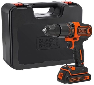 Акумулаторен ударен винтоверт Black & Decker BDCHD18K, 18 V, 1.5 Ah, 40 Nm, 1-10 мм