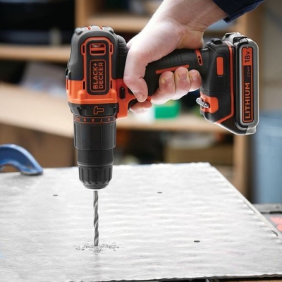 Акумулаторен ударен винтоверт Black & Decker BDCHD18K1B2, 18 V, 2 Ah, 40 Nm, 10 мм
