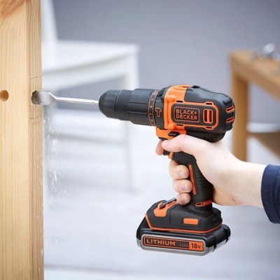 Акумулаторен ударен винтоверт Black & Decker BDCHD18K1B2, 18 V, 2 Ah, 40 Nm, 10 мм