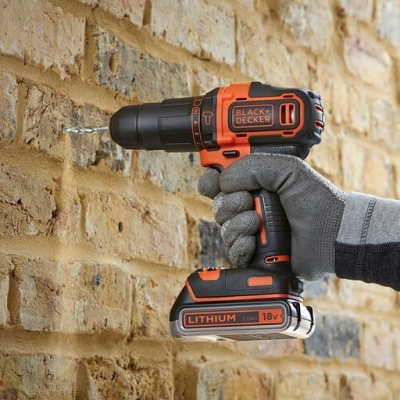 Акумулаторен ударен винтоверт Black & Decker BDCHD18K1B2, 18 V, 2 Ah, 40 Nm, 10 мм