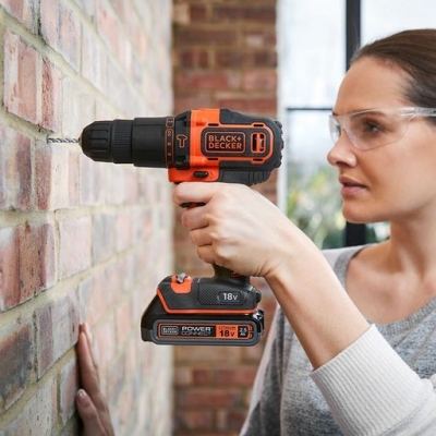 Акумулаторен ударен винтоверт Black & Decker BDCHD18K1B2, 18 V, 2 Ah, 40 Nm, 10 мм