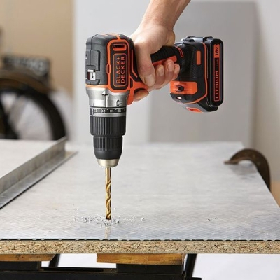 Акумулаторен ударен винтоверт Black & Decker BL188E2K, 18 V, 2.5 Ah, 52 Nm, 13 мм