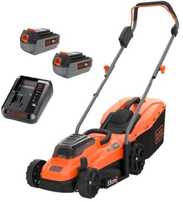Акумулаторна косачка Black & Decker BCMW33184L2, 36 V, 4 Ah, 330 мм, 500 м2
