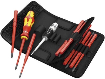 Комплект електрическа отвертка Wera Kraftform Kompakt VDE 60 iS/65 iS/67 iS/16, 1000V VDE, SB/PH/PZ/TX, 14 бр. (05006608001)