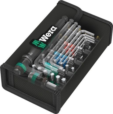 Комплект отвертка със сменяеми накрайници магнитна комплект Wera Kraftform Kompakt 100, 52 бр. (05057460001)