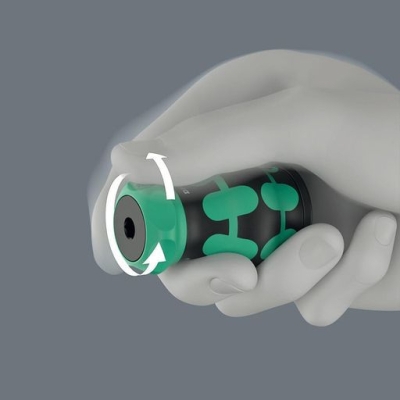 Комплект отвертка със сменяеми накрайници магнитна Wera Kraftform Kompakt Stubby RA 1, 6 бр. (05008891001)