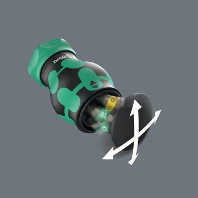 Комплект отвертка със сменяеми накрайници магнитна Wera Kraftform Kompakt Stubby RA 1, 6 бр. (05008891001)