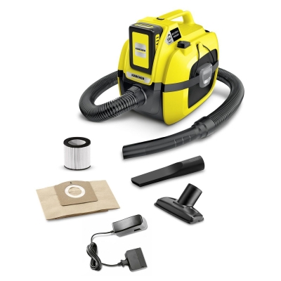Акумулаторна прахосмукачка за сухо и мокро почистване Karcher WD 1 Compact Battery Set, 18 V, 7 л