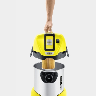 Акумулаторна прахосмукачка за сухо и мокро почистване Karcher WD 3 Battery Premium Set, 36 V, 300 W, 17 л, 2.5 Ah