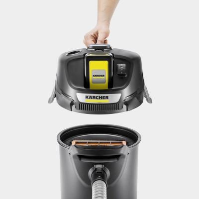 Електрическа прахосмукачка за пепел и прах Karcher AD 2 Battery, 230 W, 18 V,  14 л, без батерия и зарядно