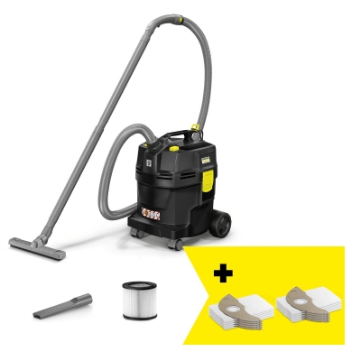 Електрическа прахосмукачка за сухо и мокро почистване Karcher NT 22/1 Ap L Go!Further, 1300 W, 72 л/сек, 22 л, + 10 бр. филтърни торби