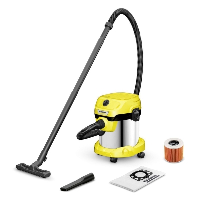 Електрическа прахосмукачка за сухо и мокро почистване Karcher WD 2 PLUS S V-15/4/18/C, 1000 W, 15 л
